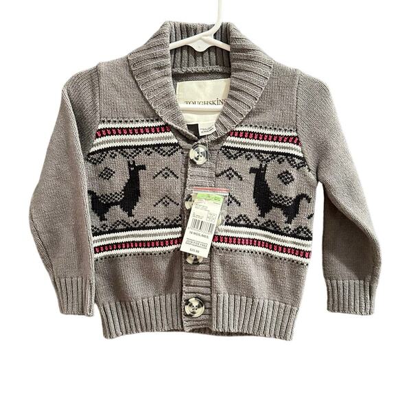 NEW Toughskins Llama Fair Isle Cardigan, Sz 18mo (12-24A) - Picture 1 of 7